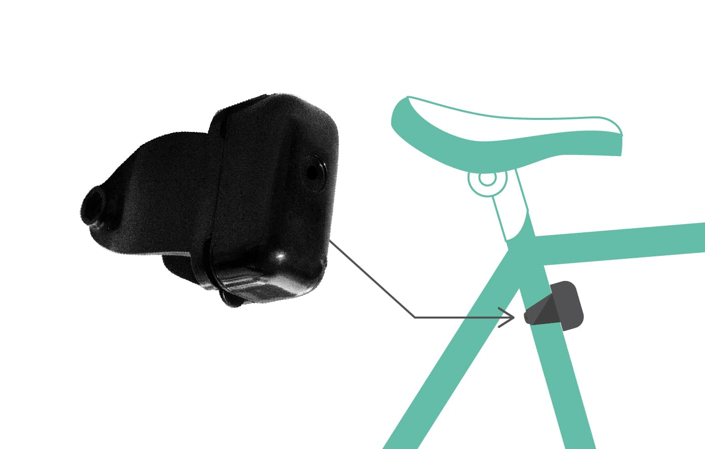 bike showing saddle sensor location