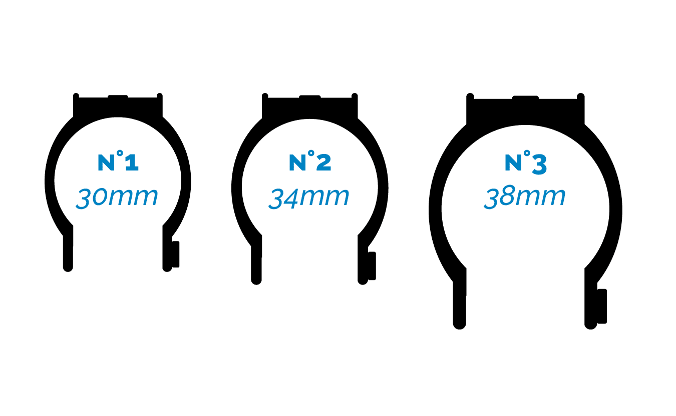 bracket sizes for B'safe saddle sensor