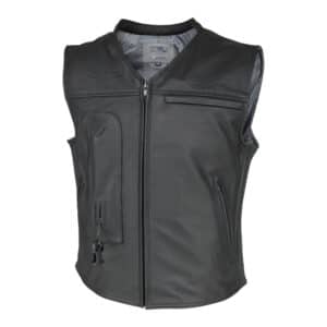 Helite Custom Leather Airvest Motorcycle Safety Vest