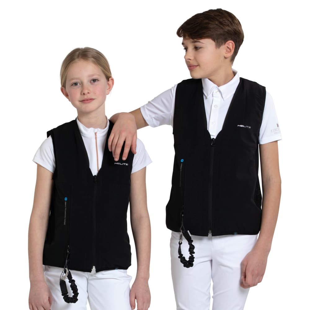 Zip'in child edition equestrian airvest worn by both boys and girls