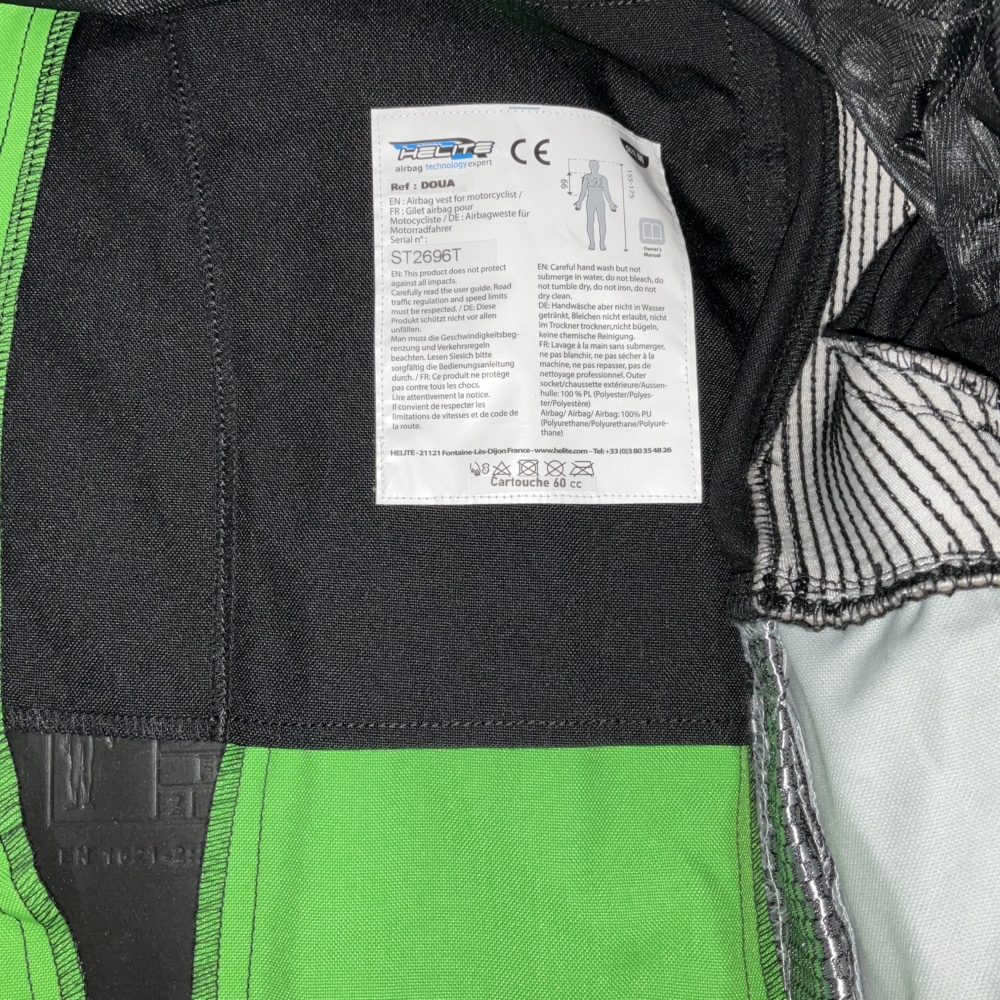 touring jacket back protector location